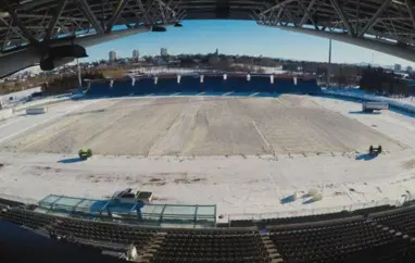 Myndband af undirbúningi umspilsleiks