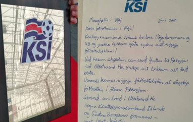 Nýtt knatthús í Færeyjum - Hamingjuóskir frá KSÍ