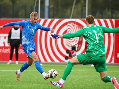 U21 karla - glæsilegur sigur gegn Dönum