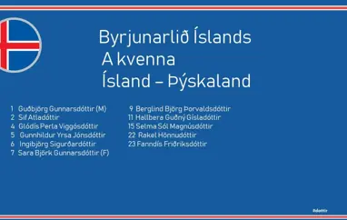 A kvenna - Byrjunarliðið gegn Þýskalandi