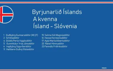 A kvenna - Byrjunarliðið gegn Slóveníu (1)