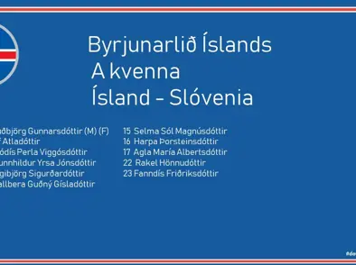 A kvenna - Byrjunarliðið gegn Slóveníu (1)