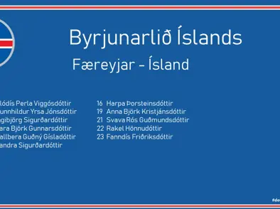 A kvenna - Byrjunarlið Íslands gegn Færeyjum