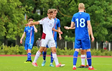 U18 karla:  Jafntefli gegn Lettum í Riga