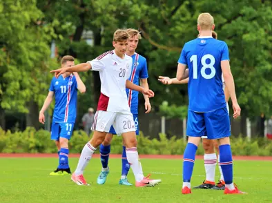 U18 karla:  Jafntefli gegn Lettum í Riga