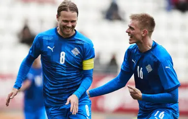 A karla - Hópurinn fyrir leikina fjóra í júní