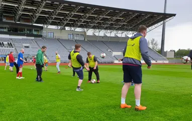 FC Sækó æfði á Laugardalsvelli