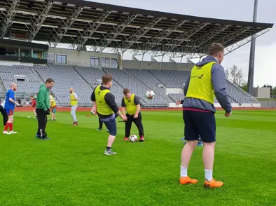 FC Sækó æfði á Laugardalsvelli