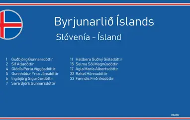 A kvenna - Byrjunarliðið gegn Slóveníu