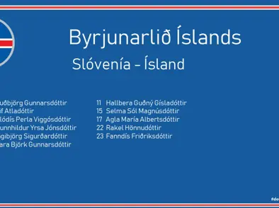 A kvenna - Byrjunarliðið gegn Slóveníu