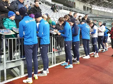 Góð stemmning á æfingu fyrir ársmiðahafa