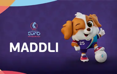 Hundurinn Maddli er Lukkudýr EM kvenna 2025