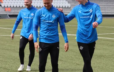 A karla æfði á Tórsvelli