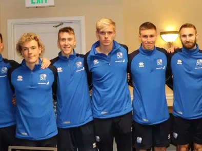 A karla - Sjö léku sinn fyrsta landsleik