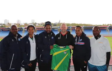 Hópur frá eyjunni Dominica í starfsnámi hjá KSÍ og Breiðablik á dögunum