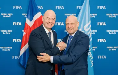Þorvaldur Örlygsson formaður KSÍ átti fund með forseta FIFA
