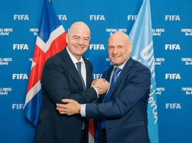 Þorvaldur Örlygsson formaður KSÍ átti fund með forseta FIFA